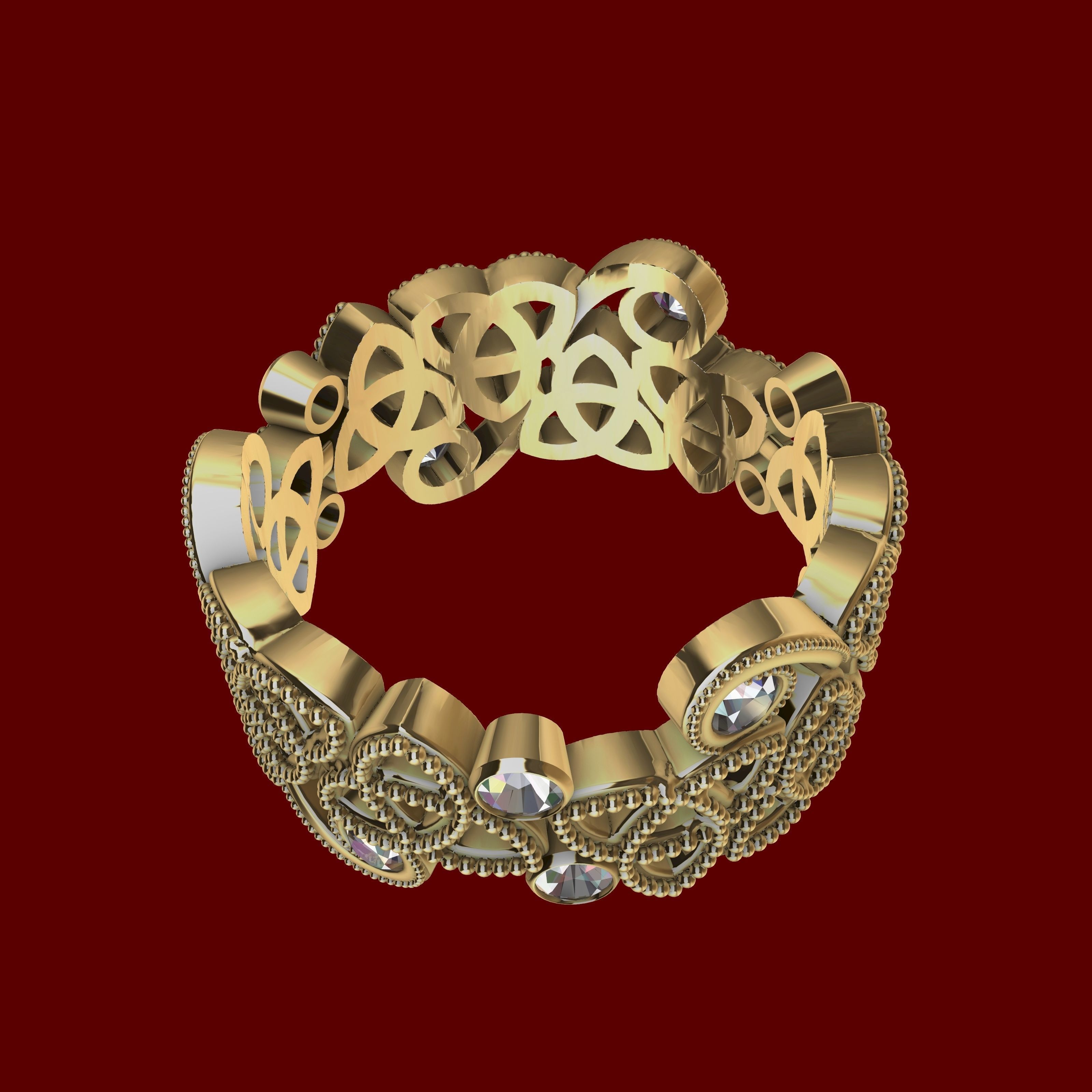 Designer Cletic Knot Ring 3d Model 3D print model_7