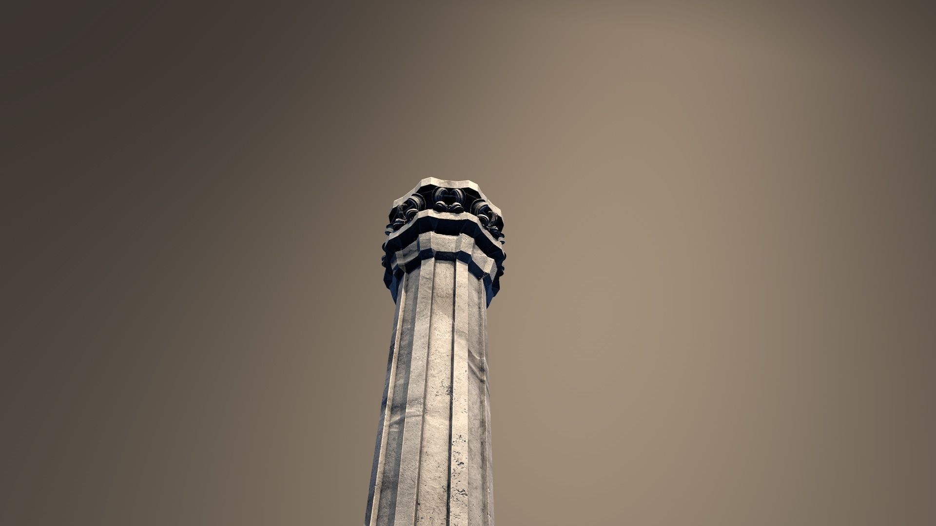 Column Castle Pillar Low-poly 3D model_6