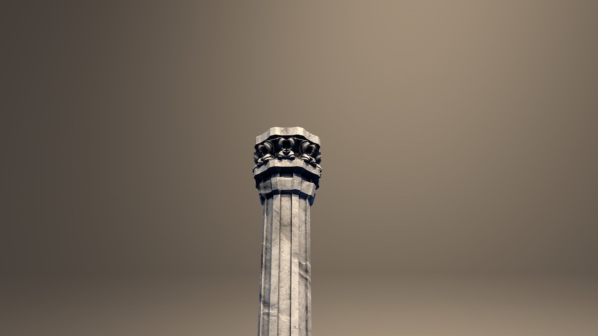 Column Castle Pillar Low-poly 3D model_4
