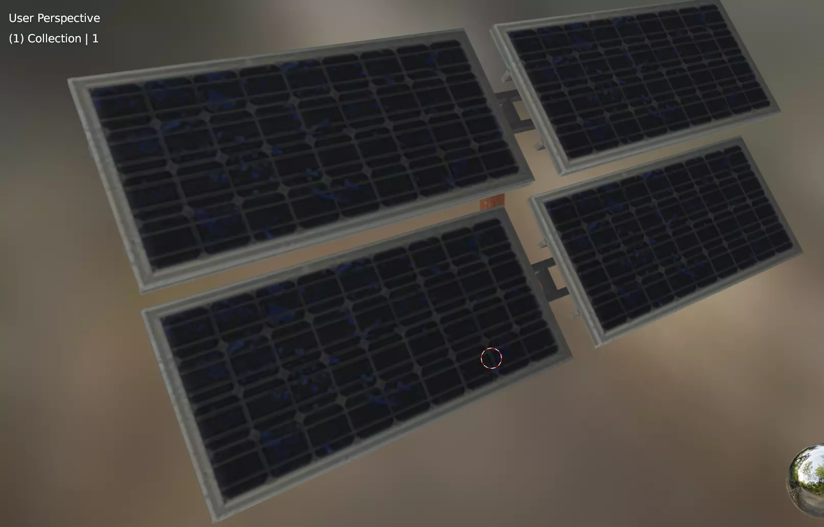 solar panel 2 Low-poly 3D model_0