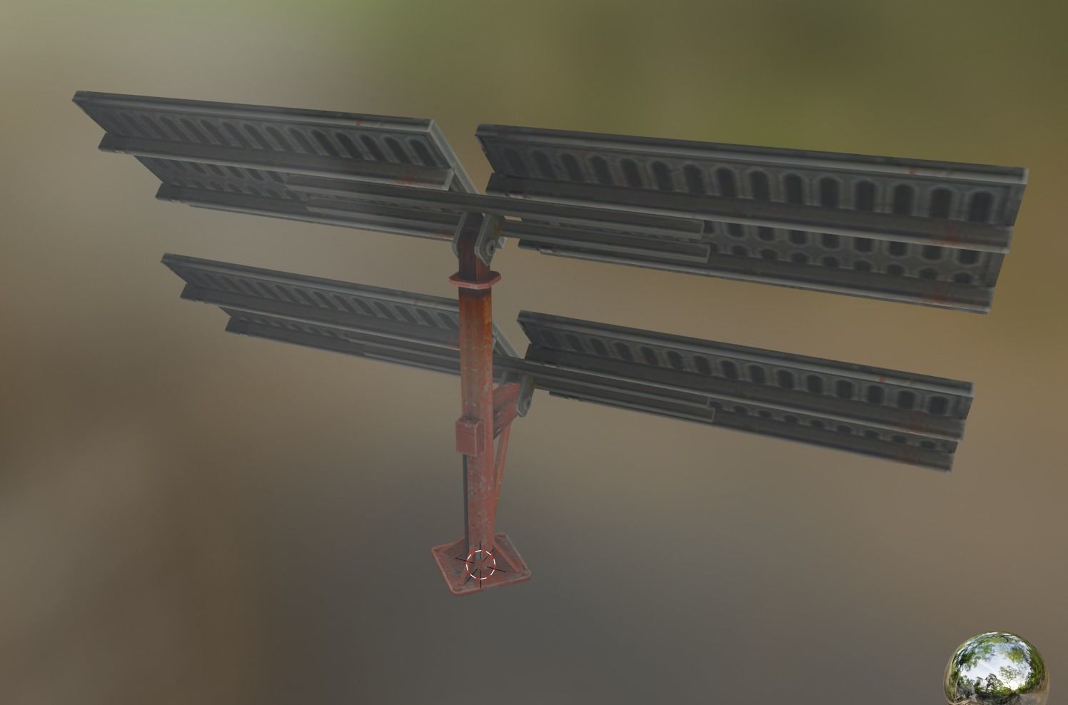 solar panel 2 Low-poly 3D model_3