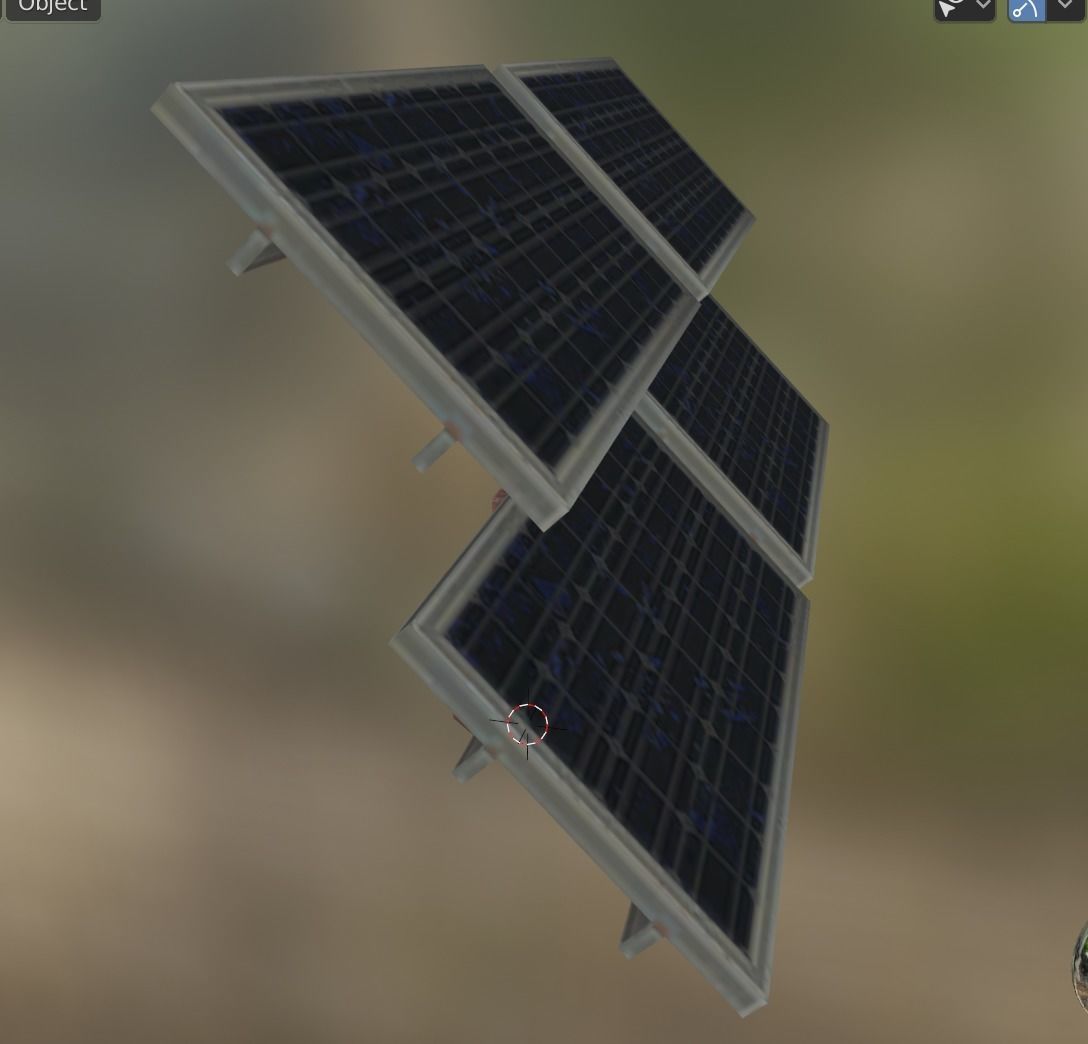 solar panel 2 Low-poly 3D model_1