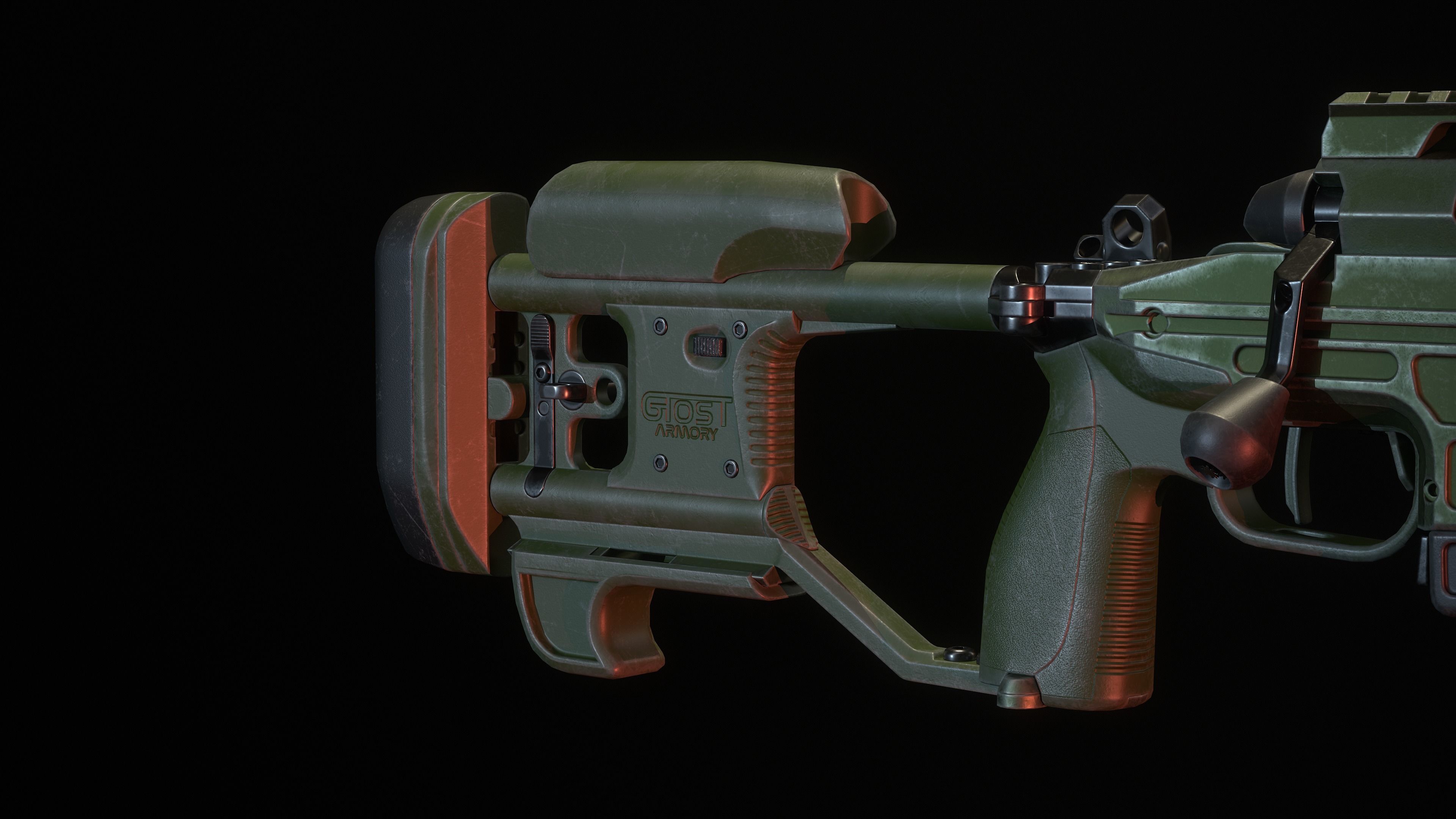 Multi Caliber Sniper Rifle Low-poly 3D model_12