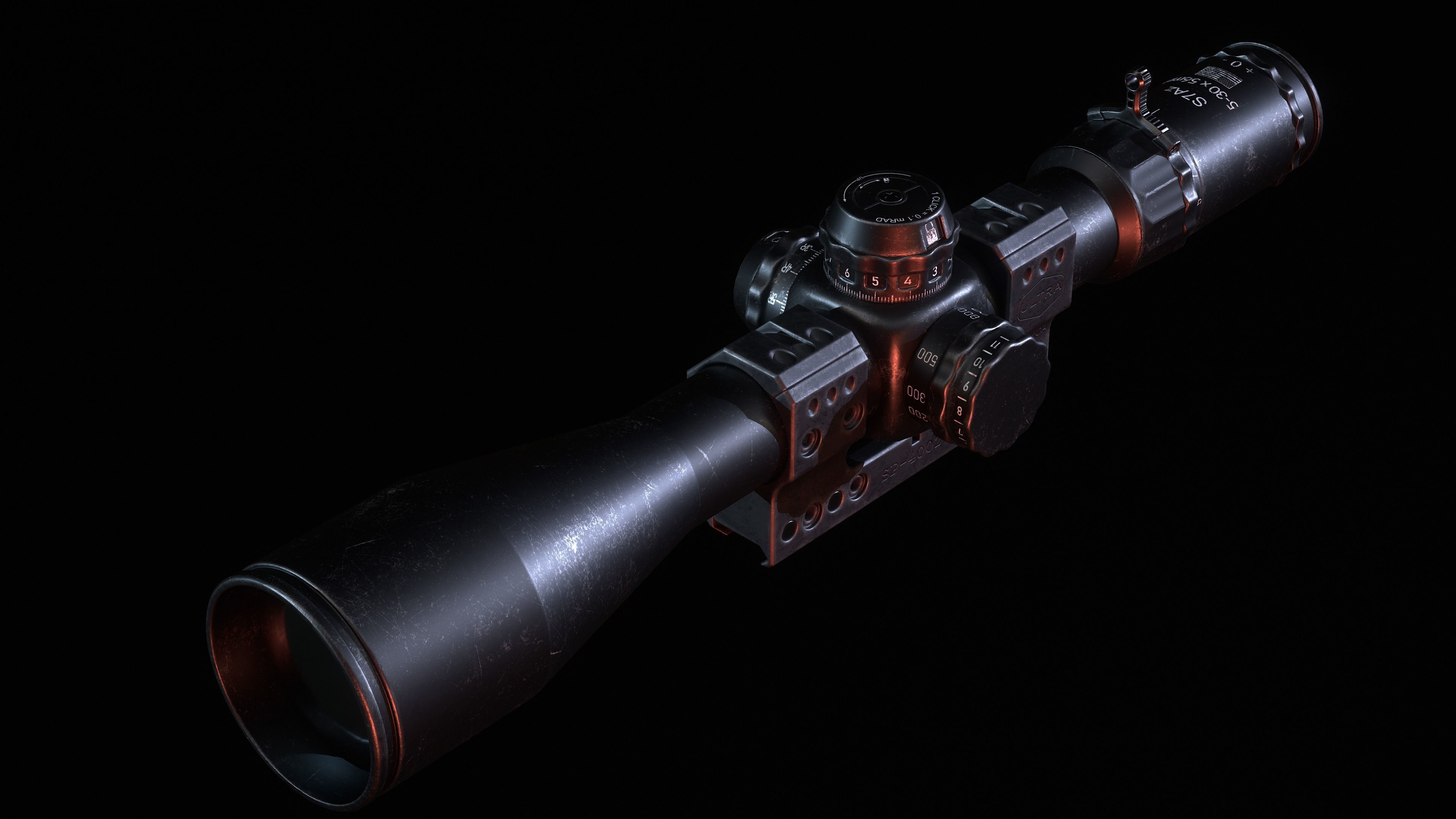 Multi Caliber Sniper Rifle Low-poly 3D model_19