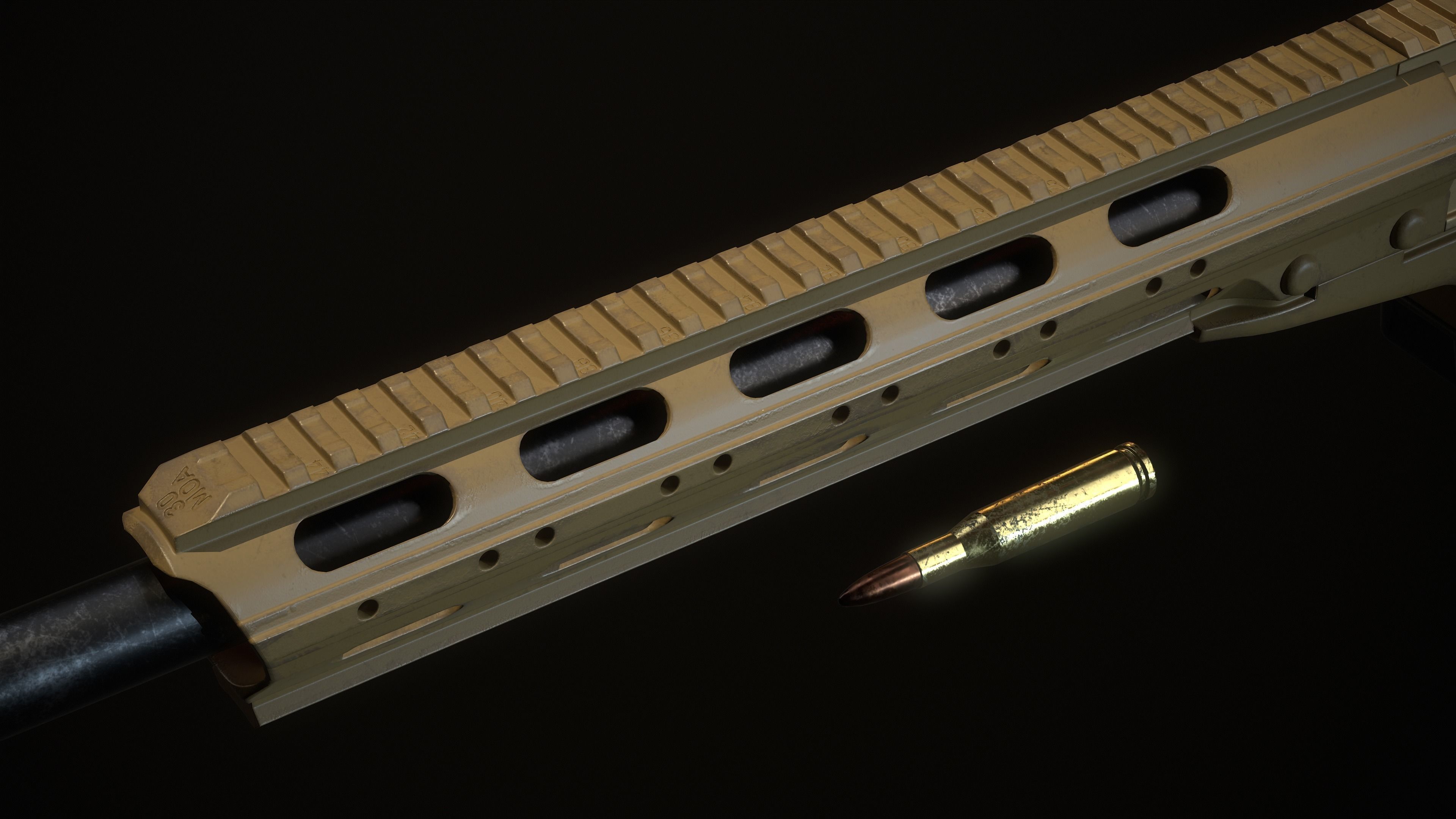 Multi Caliber Sniper Rifle Low-poly 3D model_13