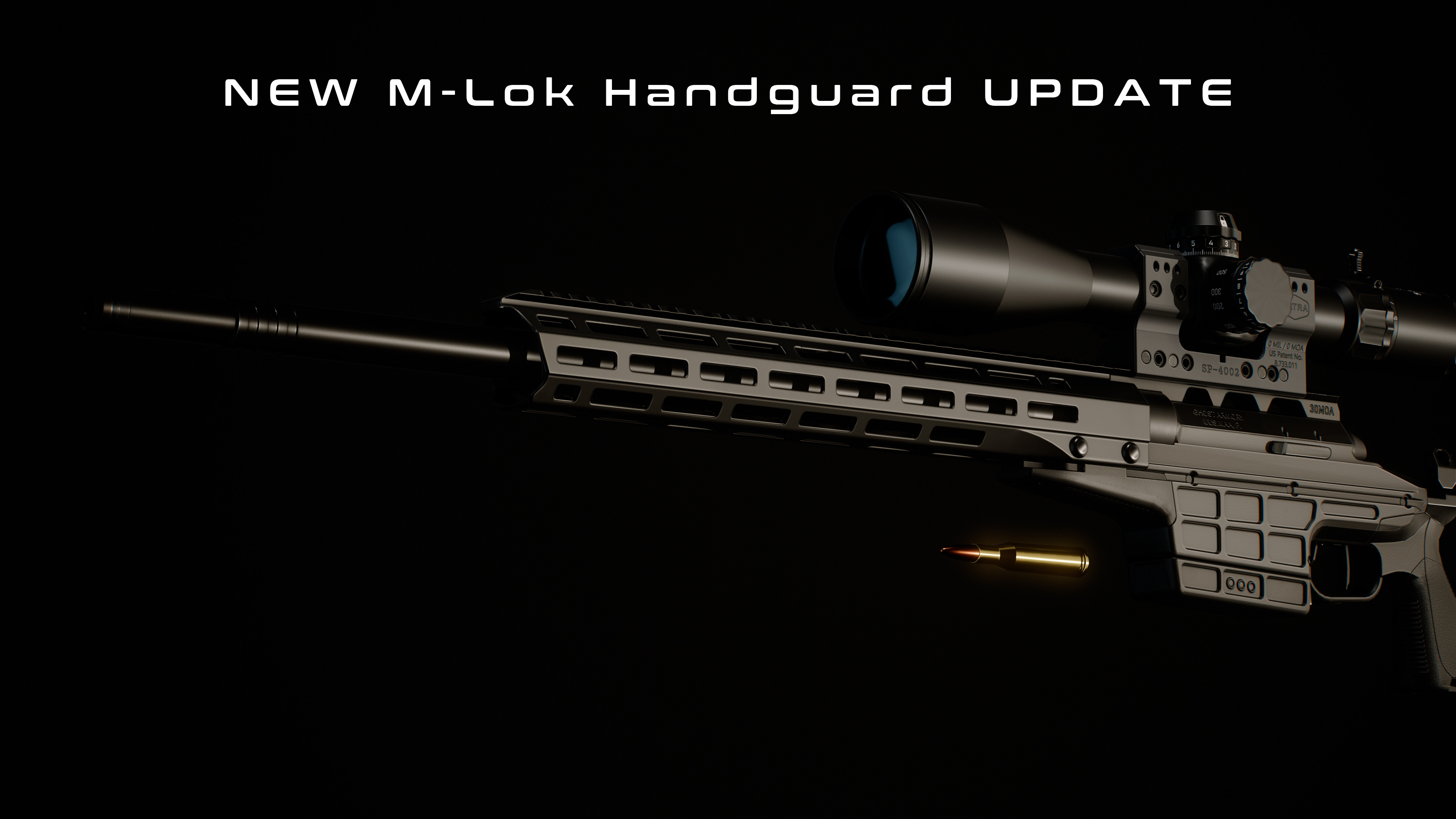 Multi Caliber Sniper Rifle Low-poly 3D model_9