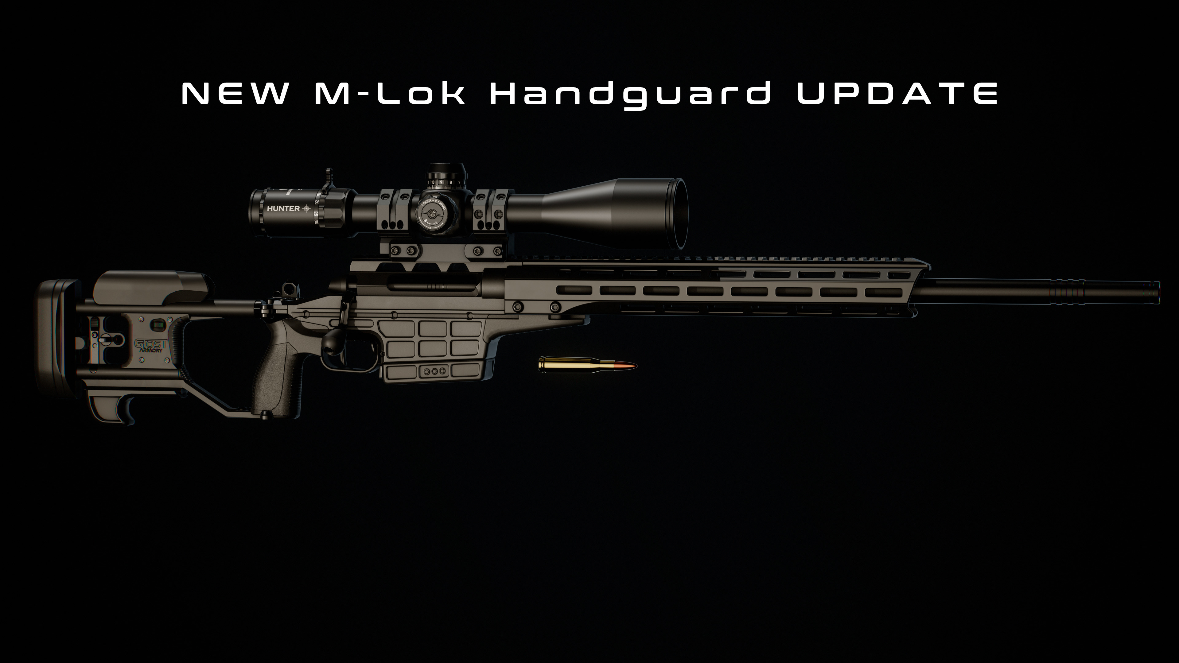 Multi Caliber Sniper Rifle Low-poly 3D model_8