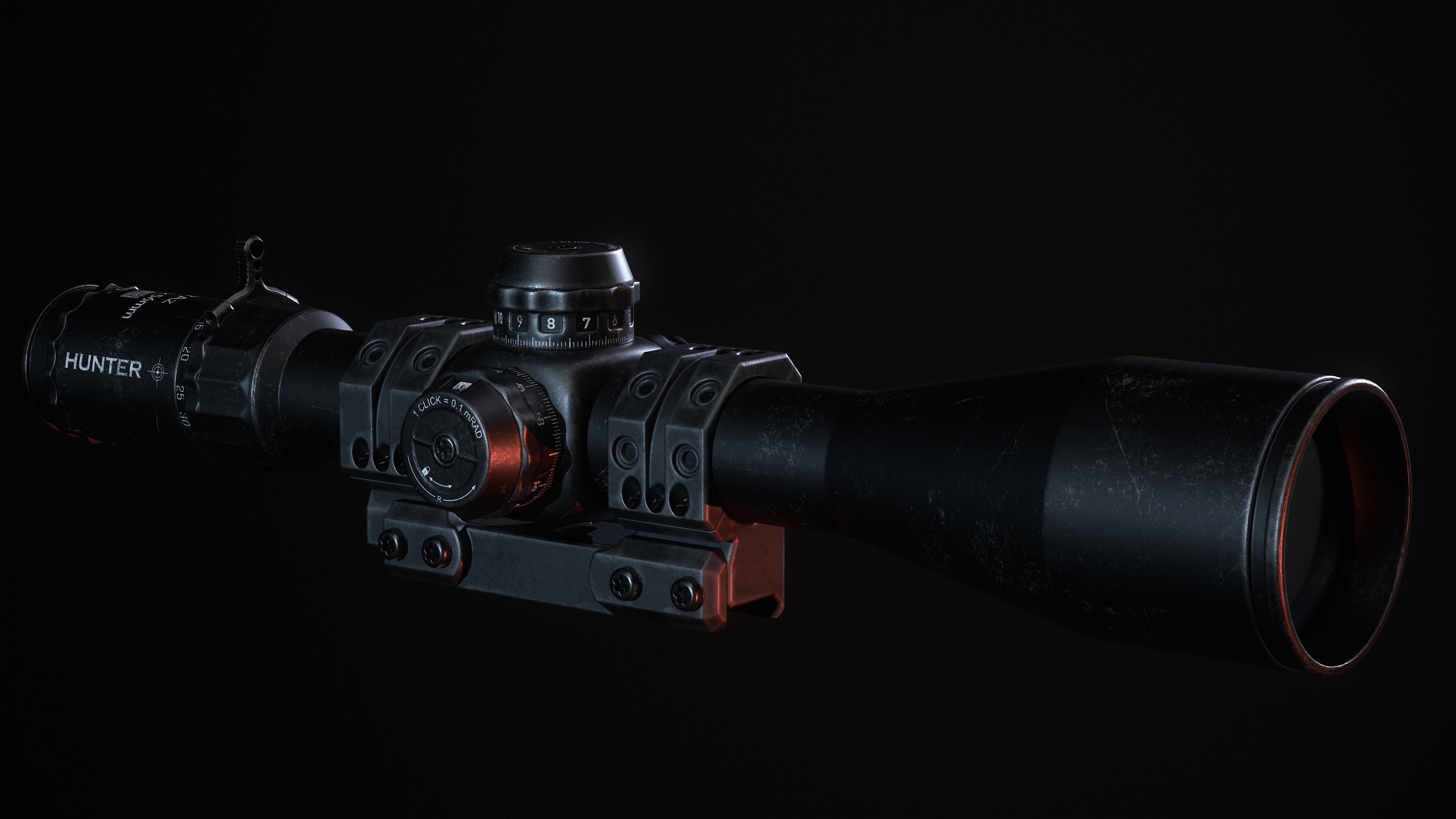 Multi Caliber Sniper Rifle Low-poly 3D model_18