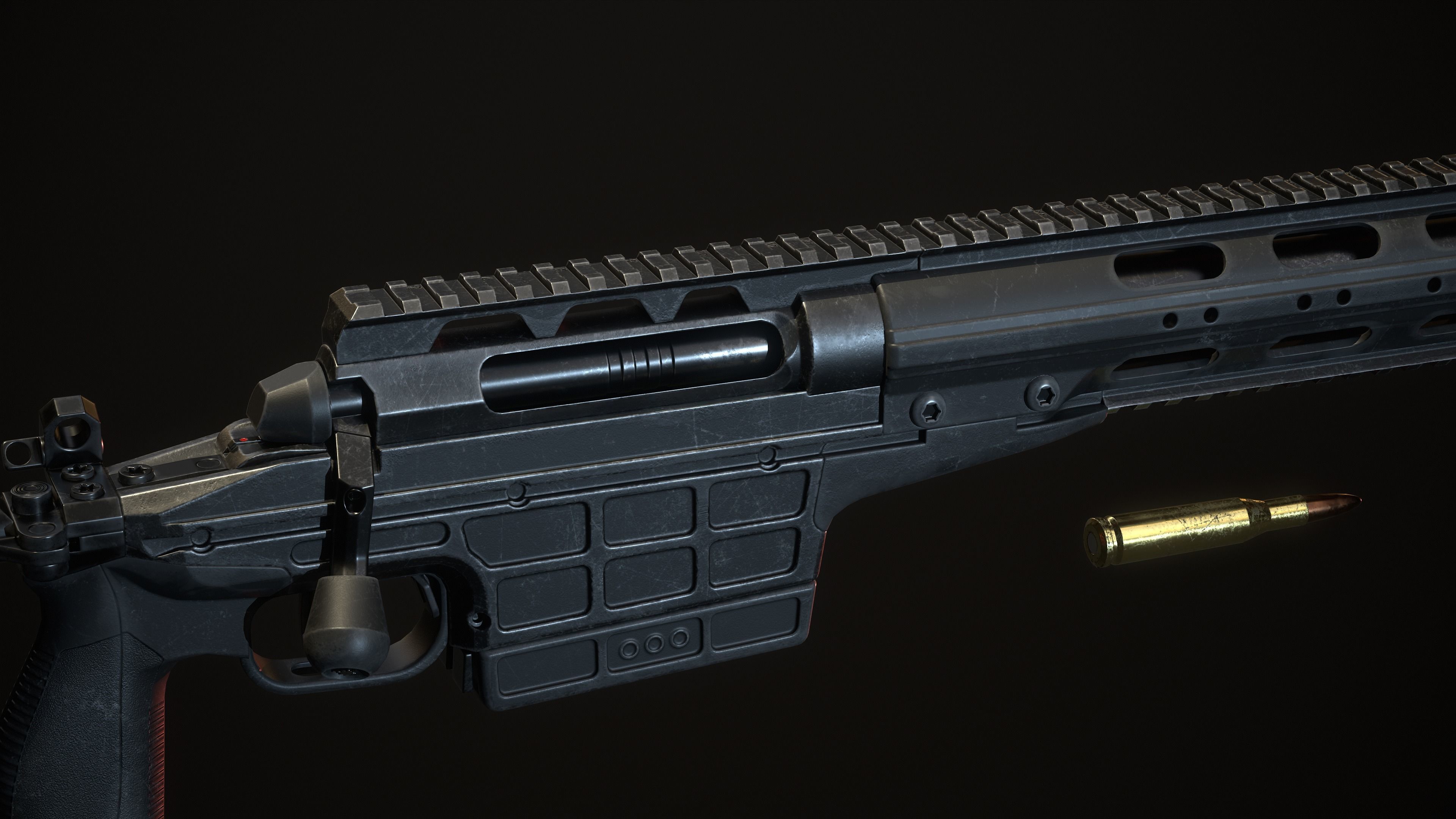 Multi Caliber Sniper Rifle Low-poly 3D model_11