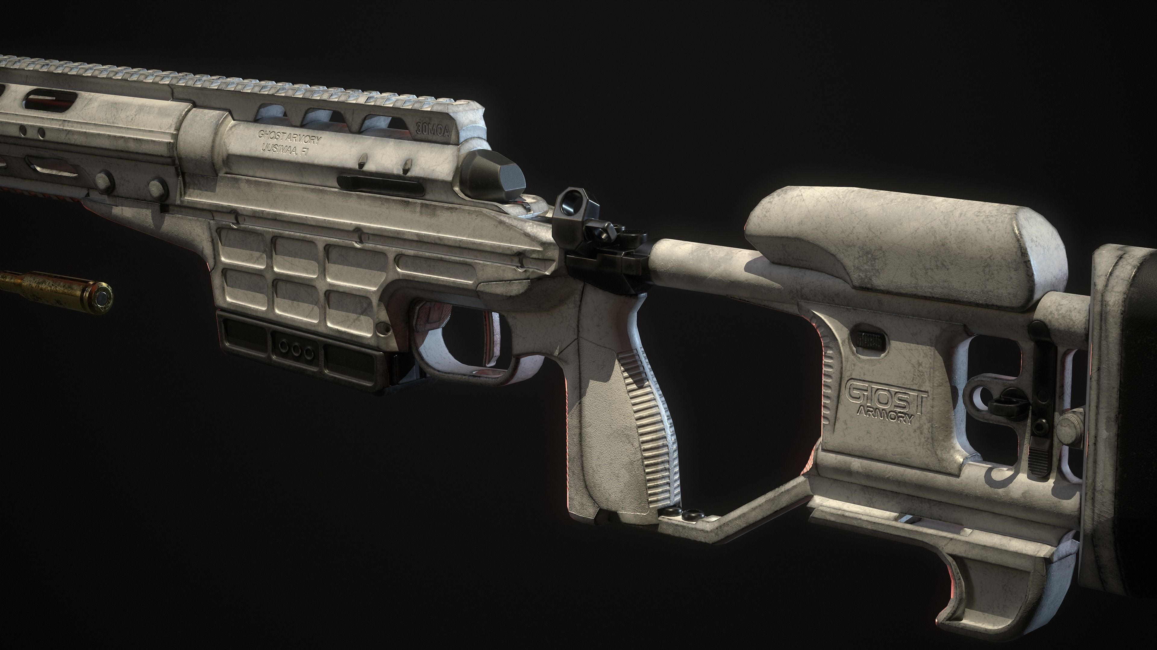 Multi Caliber Sniper Rifle Low-poly 3D model_14