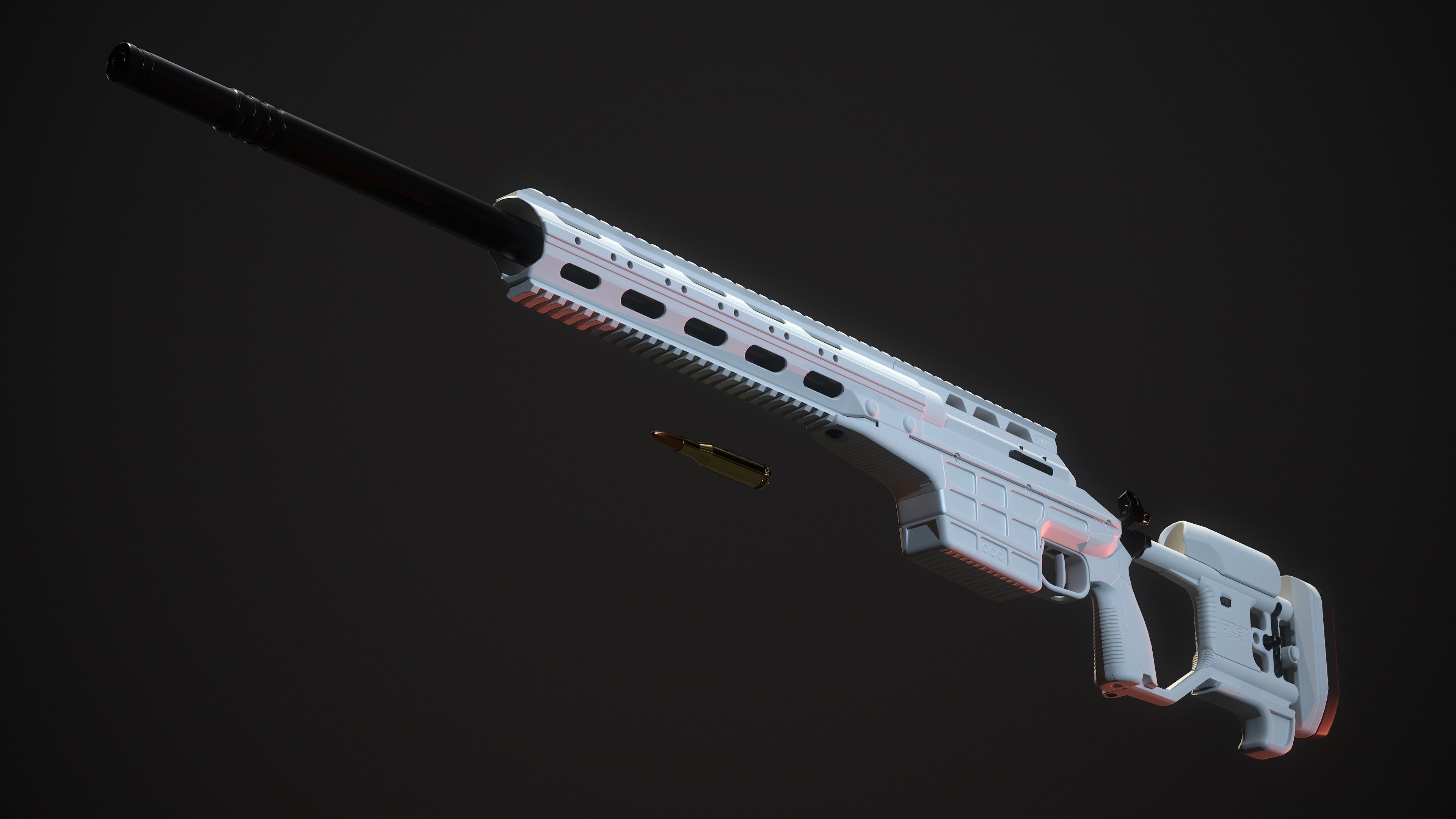 Multi Caliber Sniper Rifle Low-poly 3D model_6