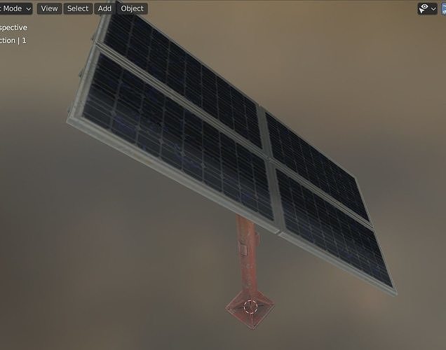 solar panel 3 Low-poly 3D model