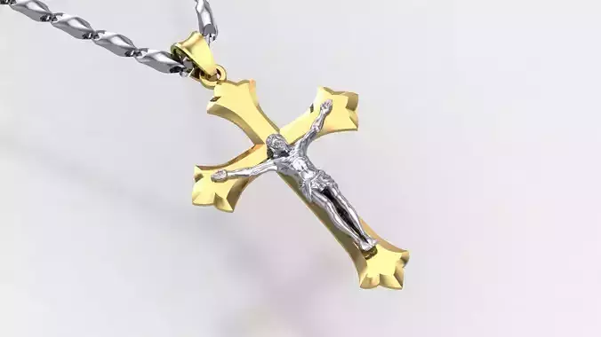 Cross Jesus simple D6 3D print model