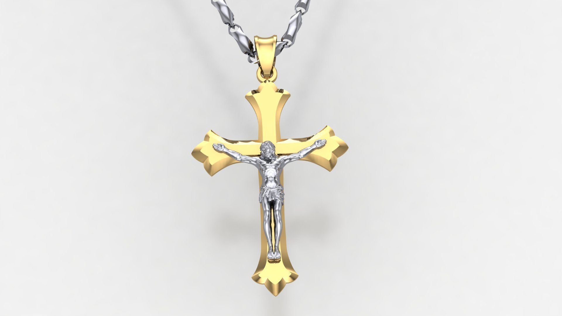 Cross Jesus simple D6 3D print model_2