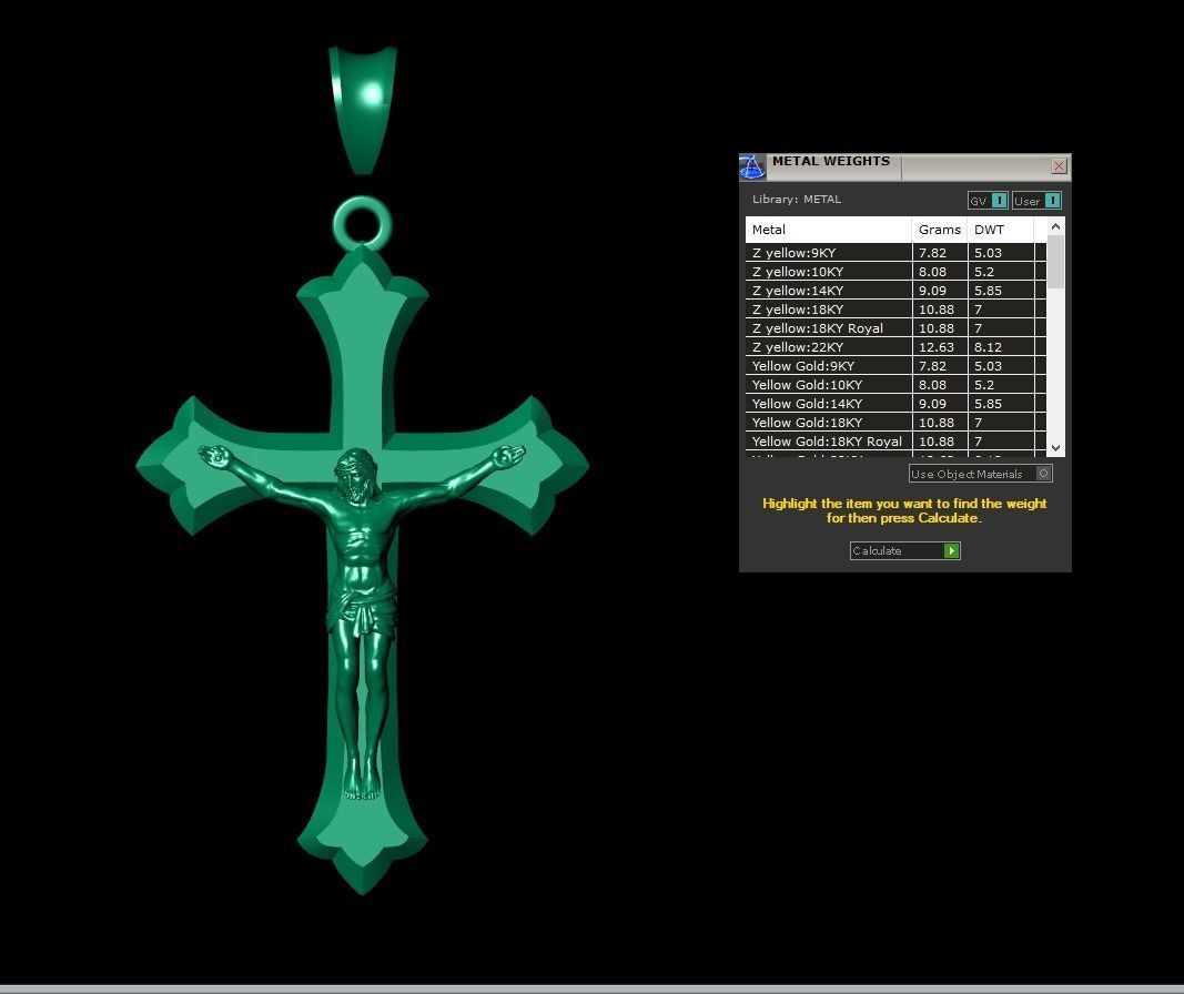 Cross Jesus simple D6 3D print model_1
