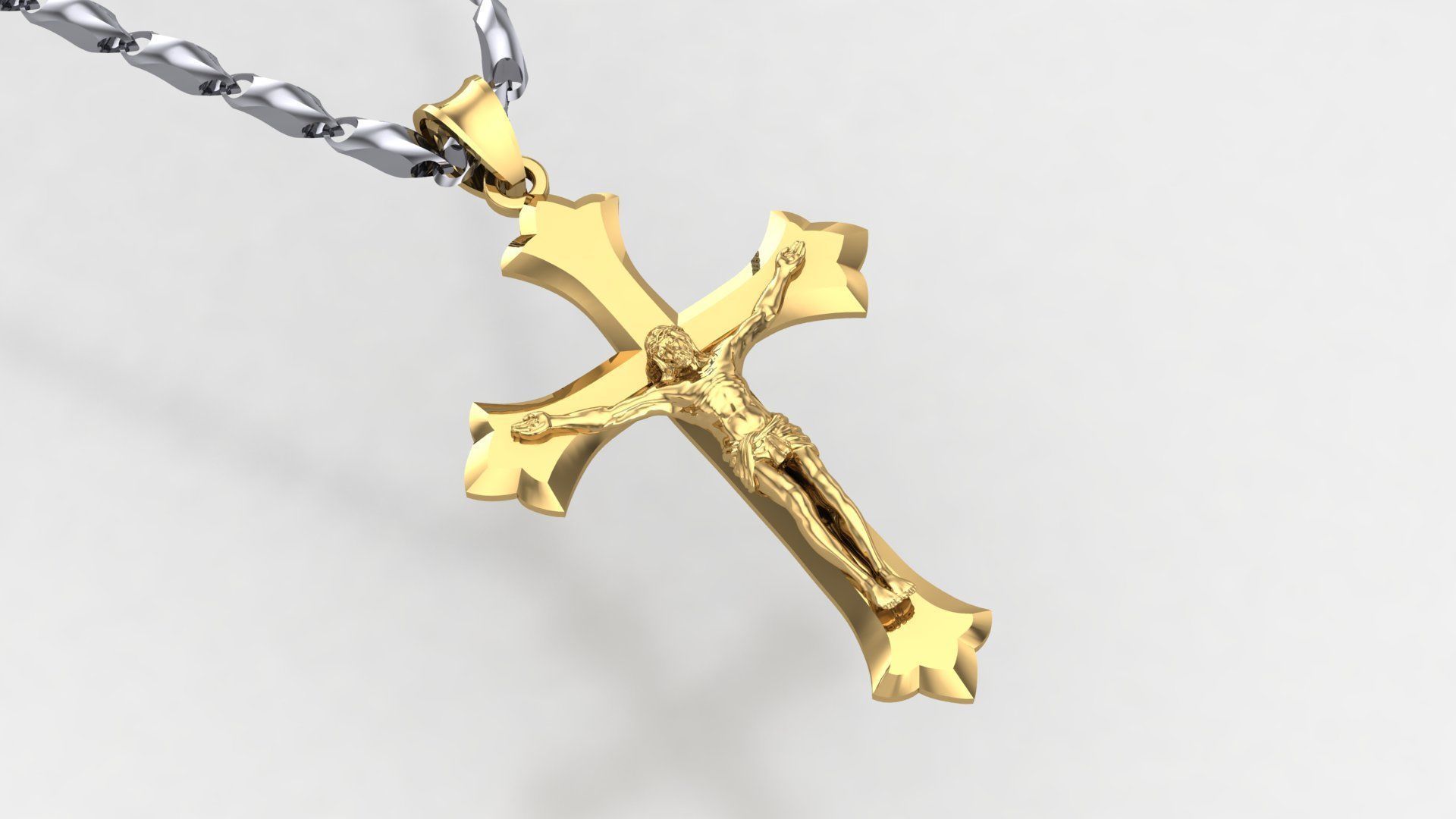 Cross Jesus simple D6 3D print model_3