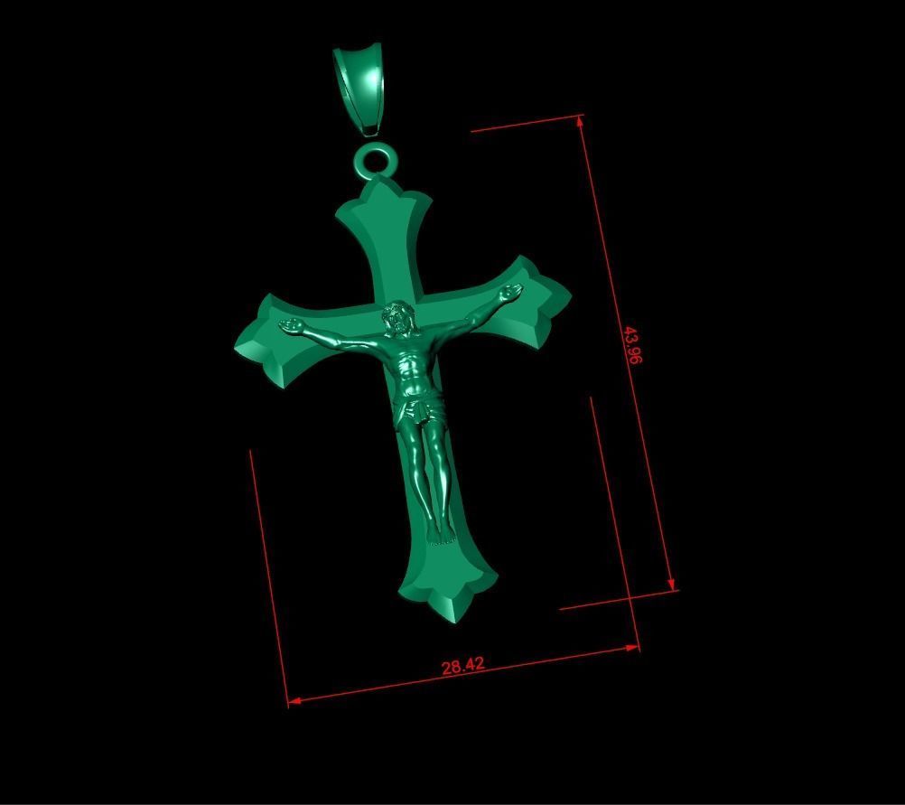 Cross Jesus simple D6 3D print model_6