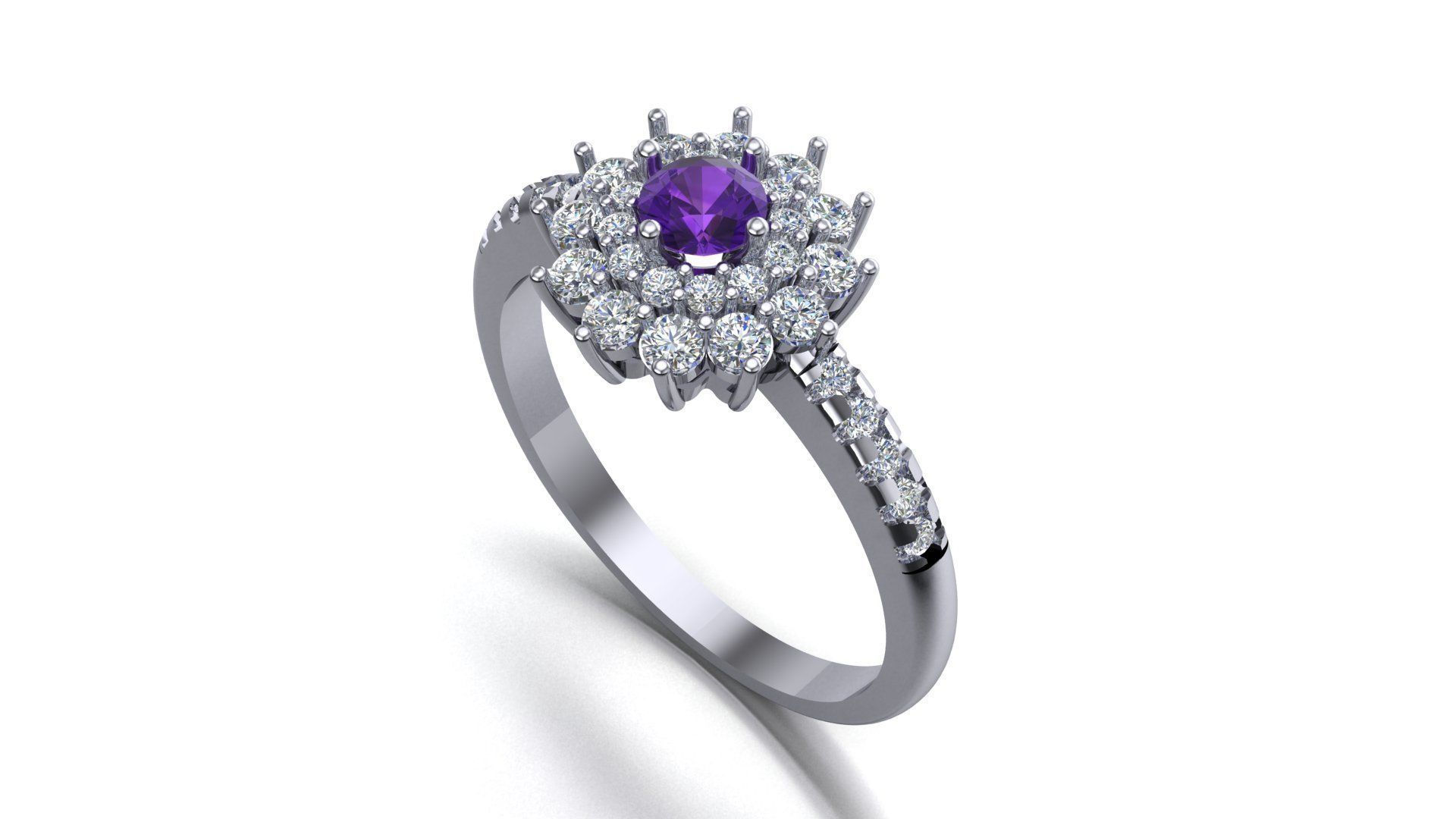 Diamond Ring 3d model printable model 3D print model_5