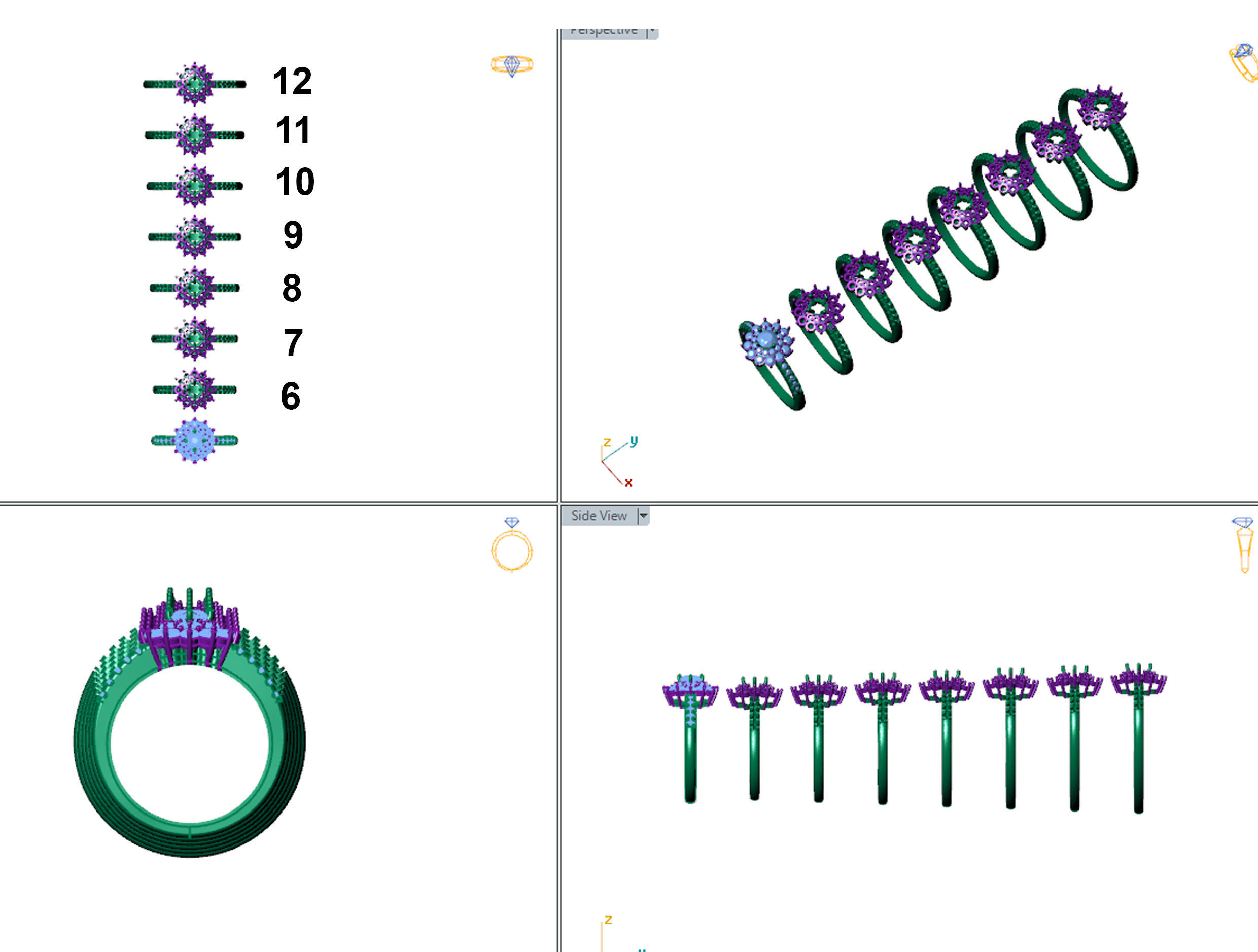 Diamond Ring 3d model printable model 3D print model_3