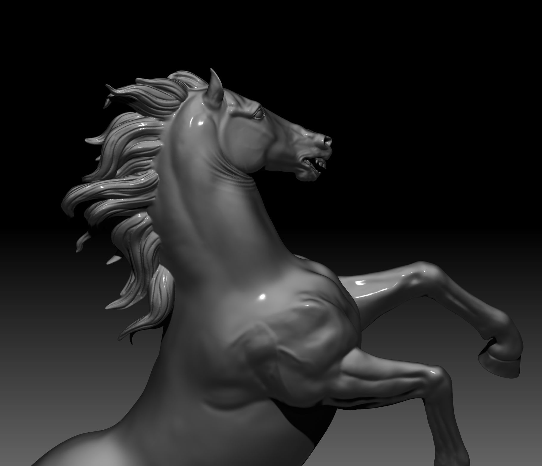 horse 3d model 3D print model 3D print model_8