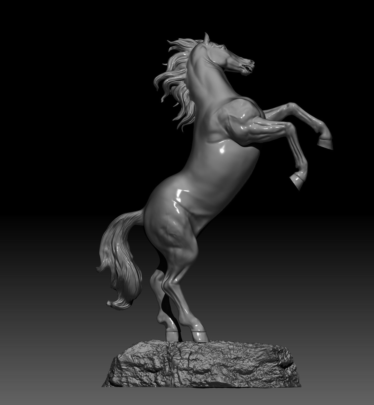 horse 3d model 3D print model 3D print model_4