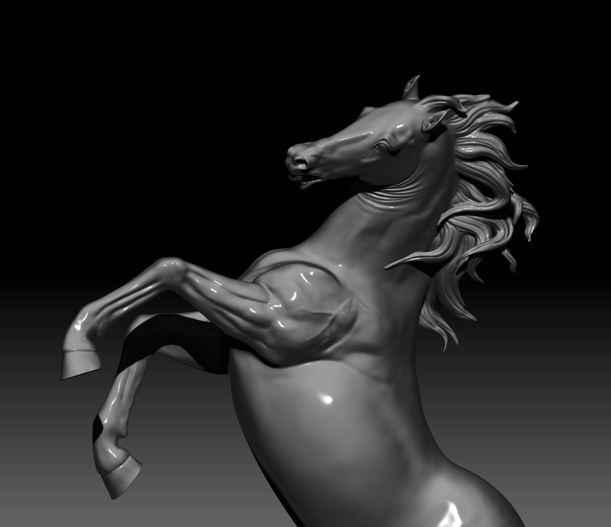 horse 3d model 3D print model 3D print model_7