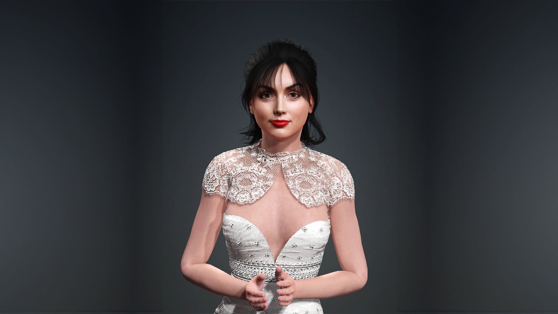Ana de Armas Rigged animated 2500 Free animations tutorial Low-poly 3D model_7