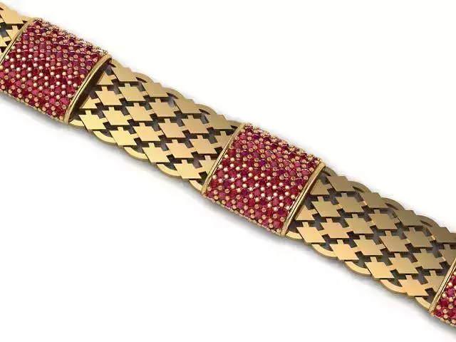FANCY DIAMOND BRACELET JEWELRY 3D print model