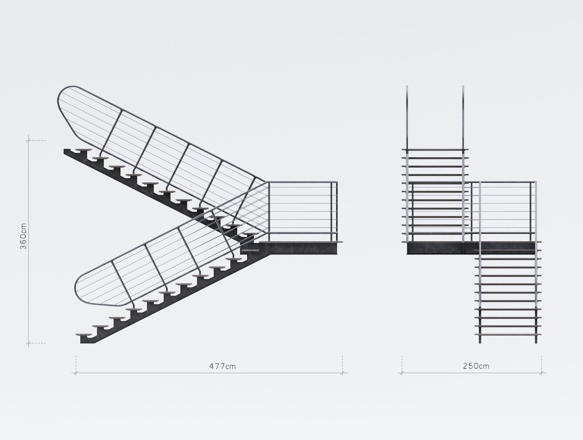 Hangar Building with STUDIO SET Low-poly 3D model_18