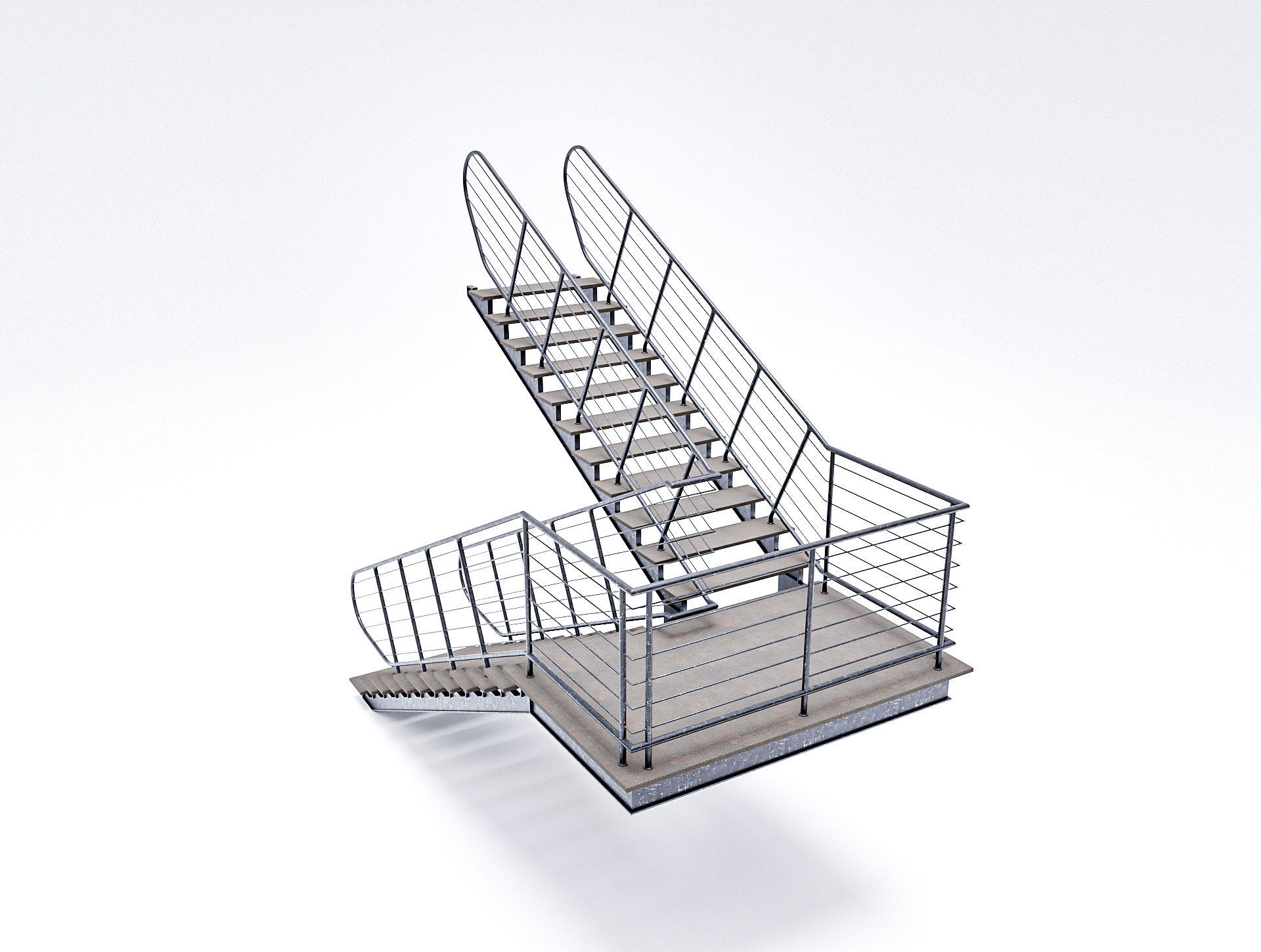 Hangar Building with STUDIO SET Low-poly 3D model_16