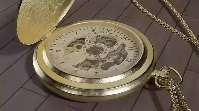 Pocket Watch Low-poly 3D model