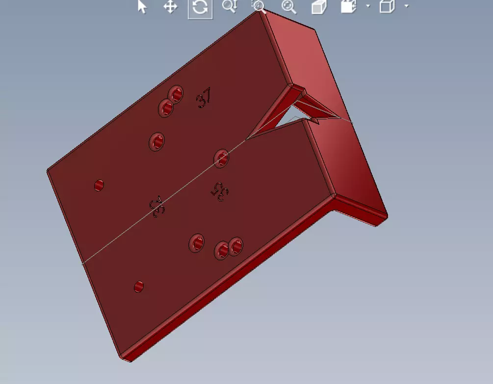 Layout for cabinet door hinge 3D print model