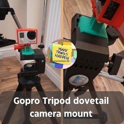 GOPRO TO TRIPOD DOVETAIL ADAPTOR Free 3D print model