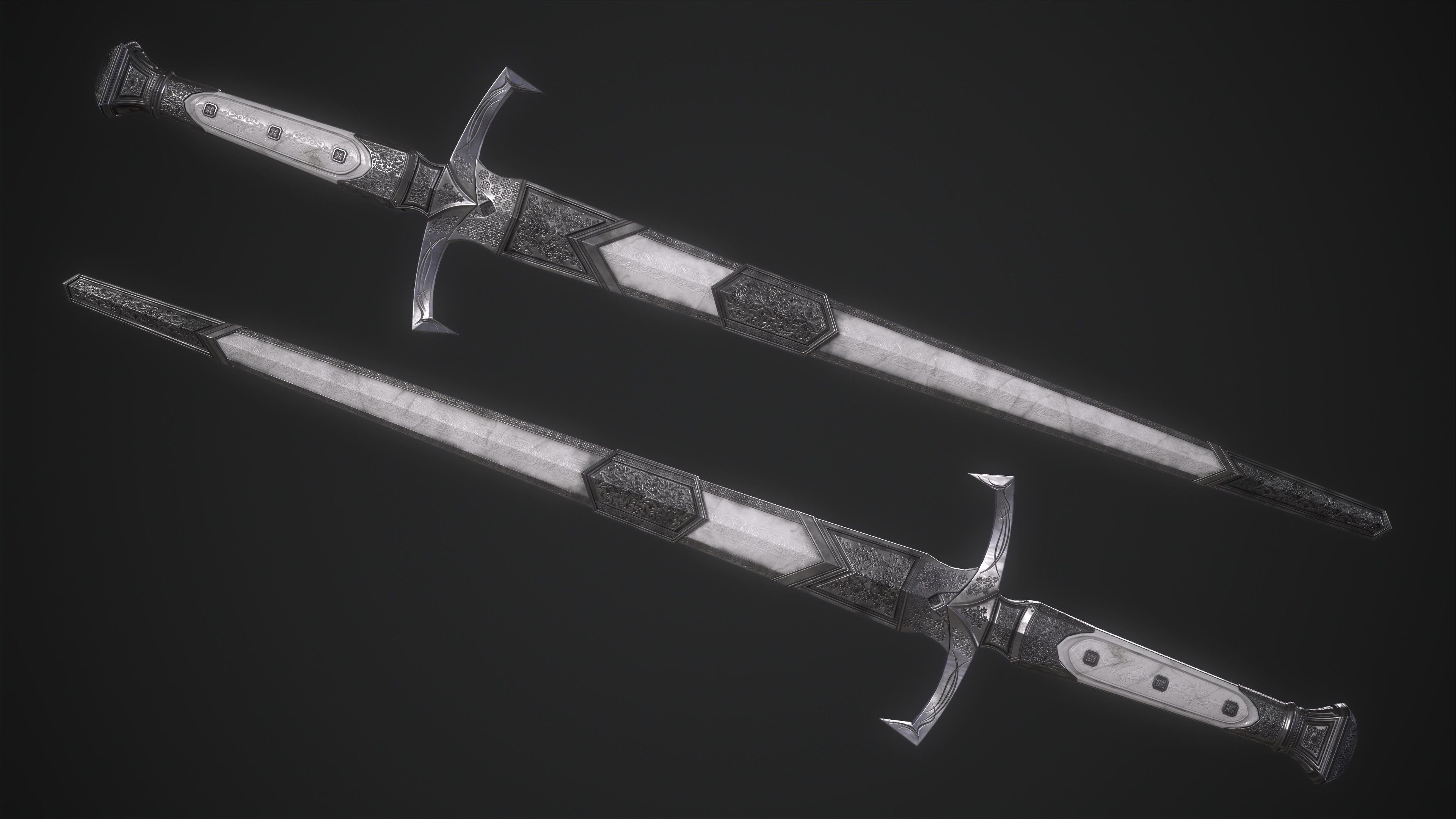 Dagger Melee Weapon Low-poly 3D model_3