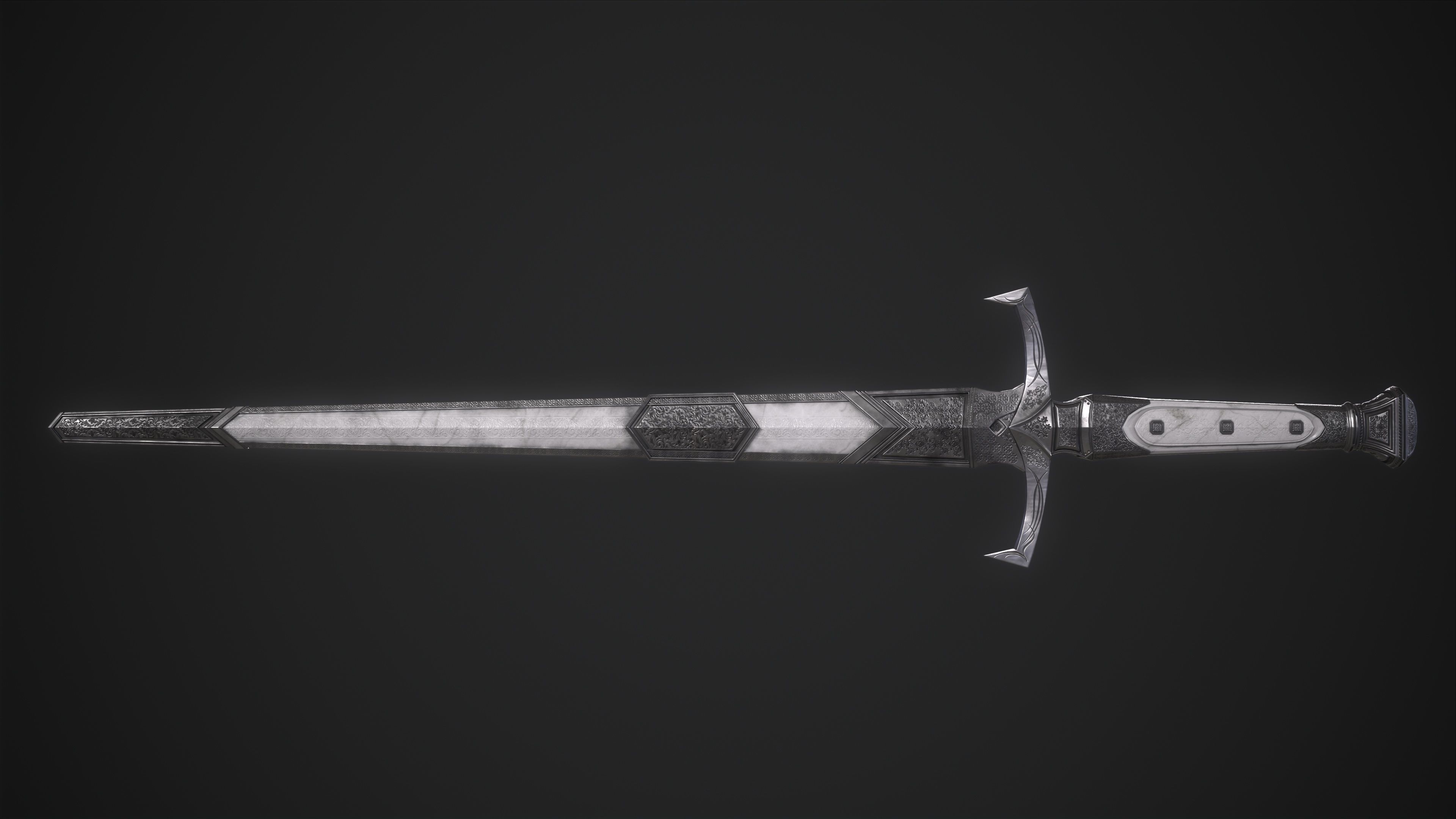 Dagger Melee Weapon Low-poly 3D model_5
