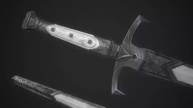 Dagger Melee Weapon Low-poly 3D model Dagger Melee Weapon Low-poly 3D model