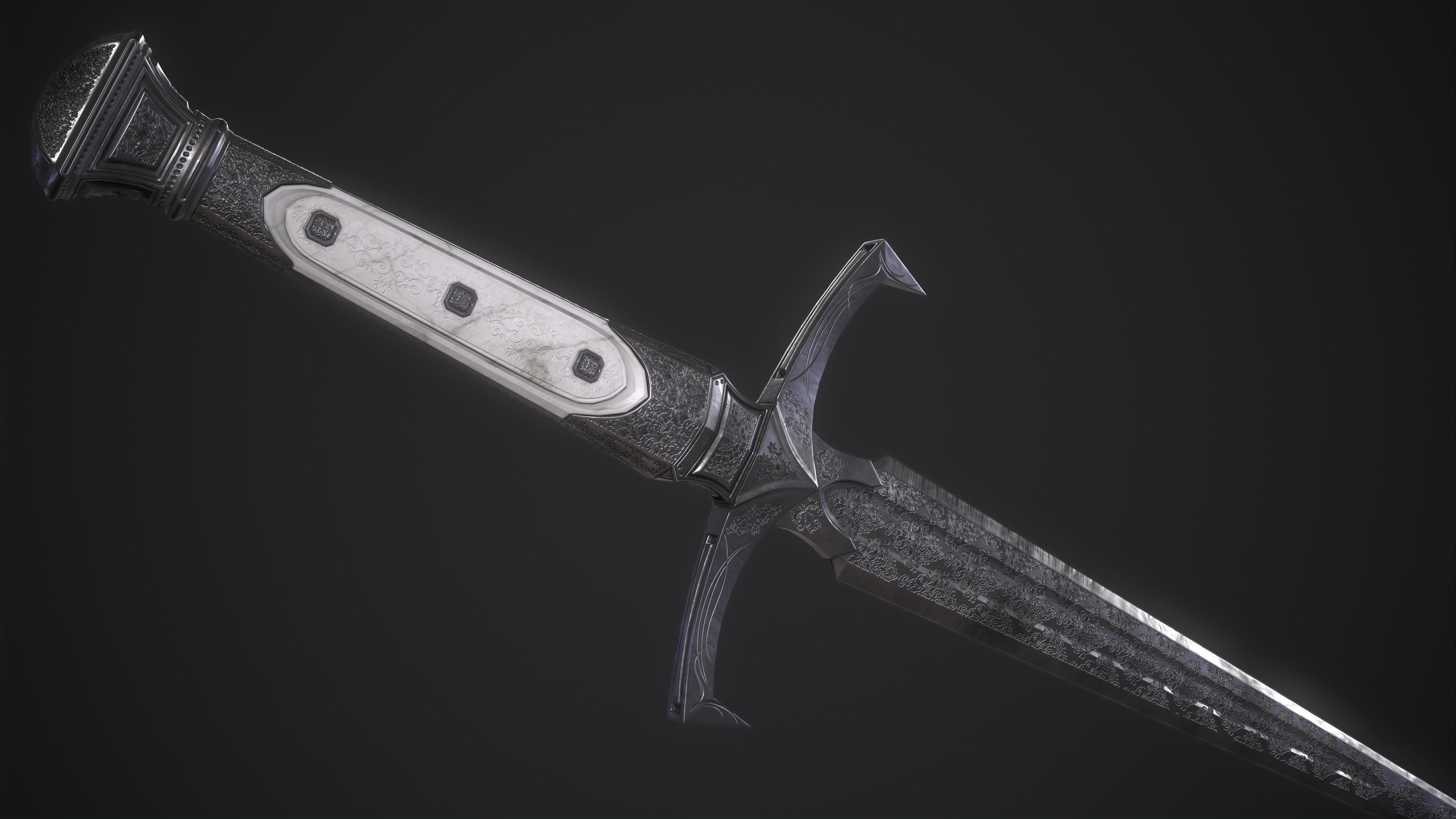 Dagger Melee Weapon Low-poly 3D model_8