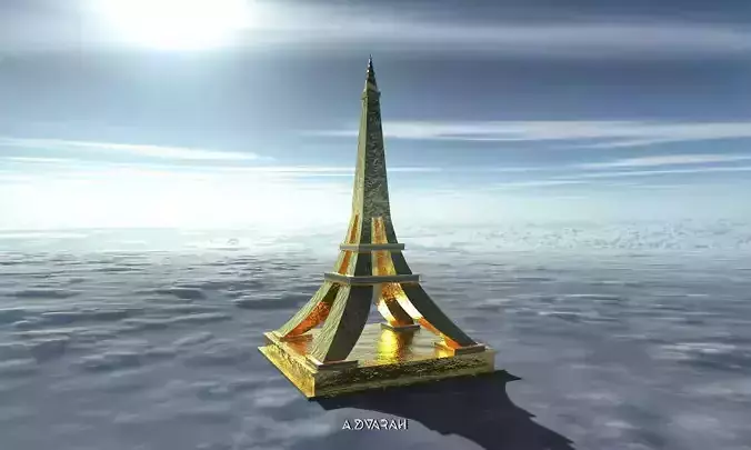 EIFFEL tower low poly 3d model 3D model