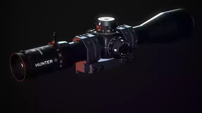 Sniper Scope Low-poly 3D model