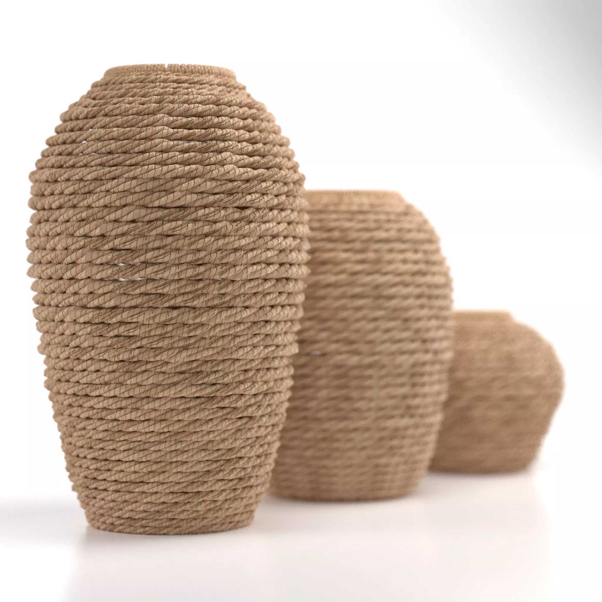 HandWoven Seagrass Vase 3D model