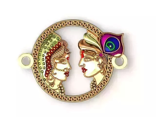 Radha Krishna Pendant 3D print model