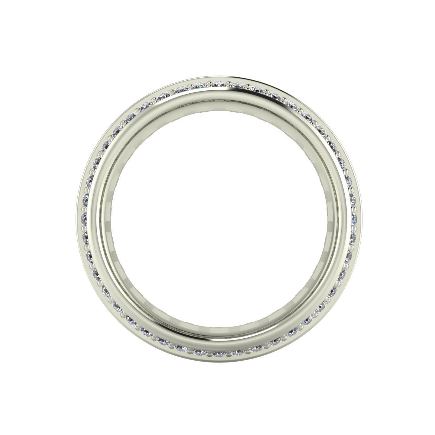 3 Row Princess Eternity Band - 3D print model 3D print model_4