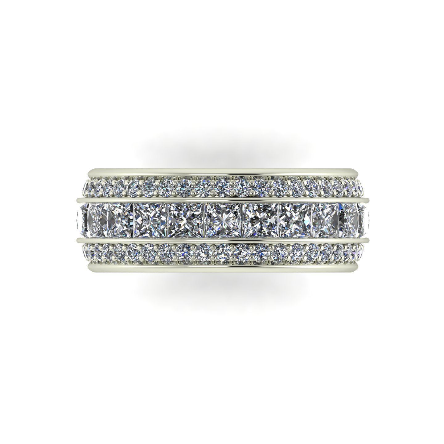 3 Row Princess Eternity Band - 3D print model 3D print model_3