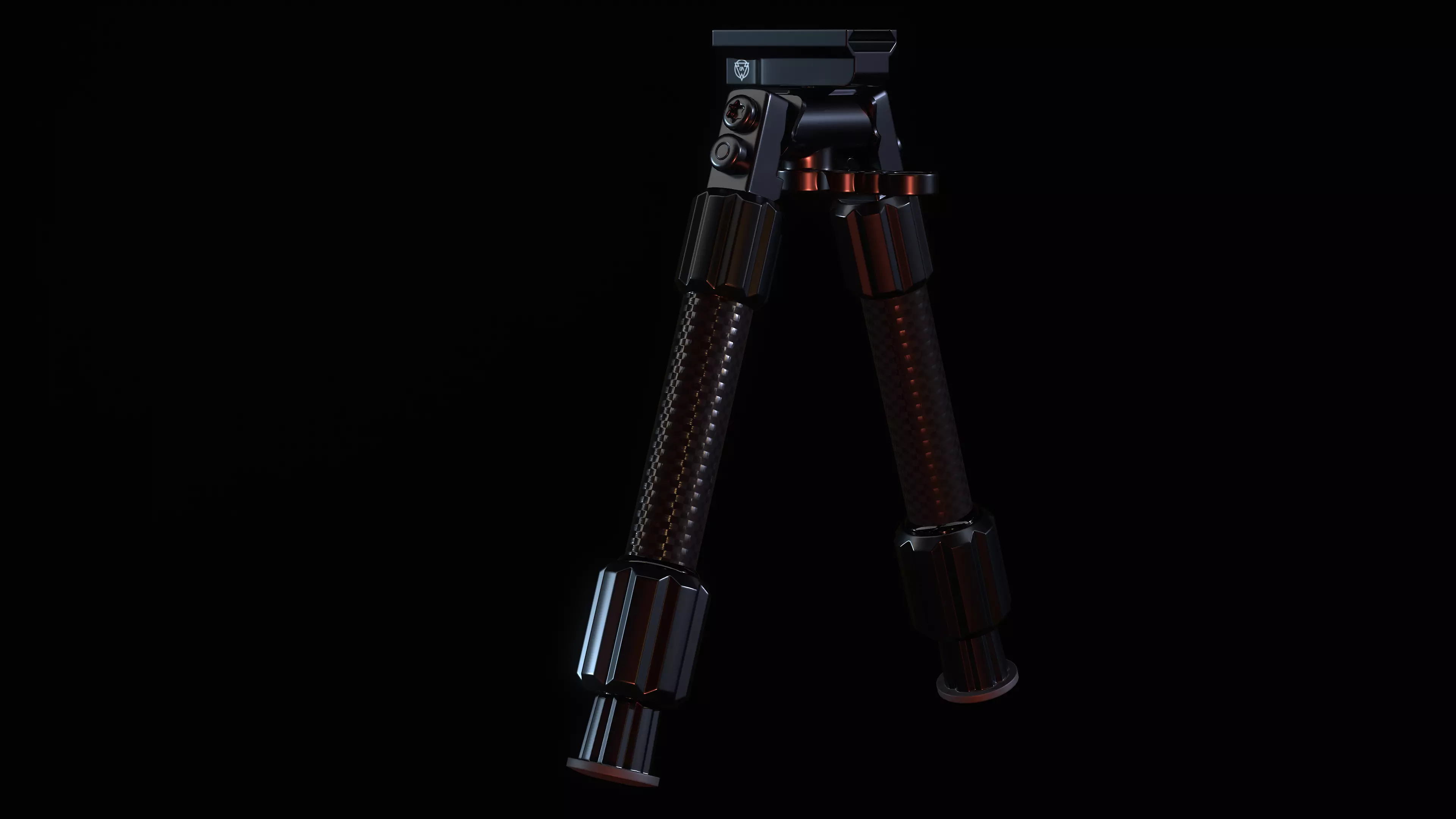 Carbon Bipod Low-poly 3D model