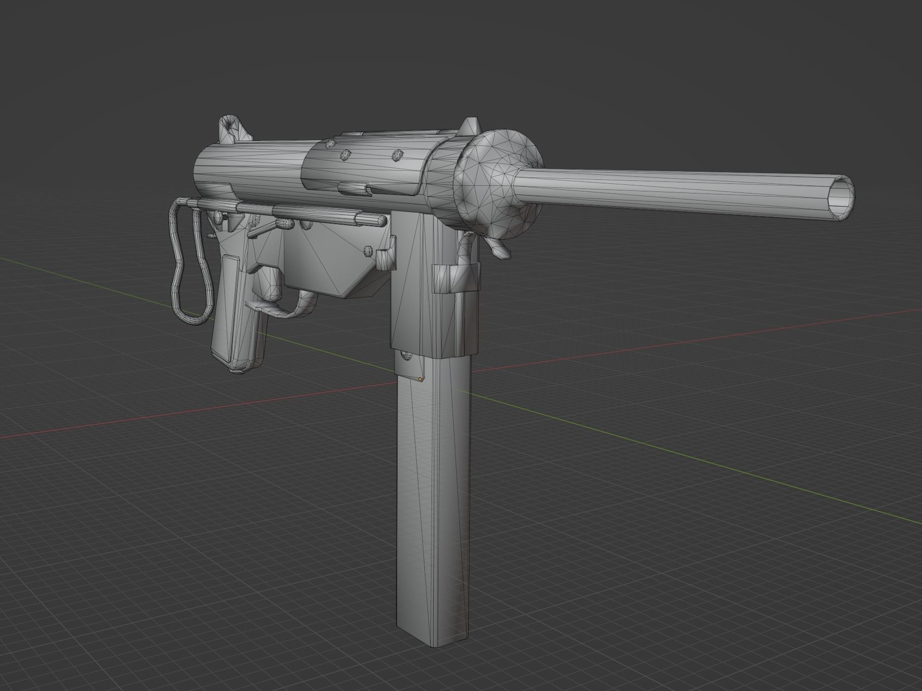 M3 Grease Gun Low-poly 3D model_6