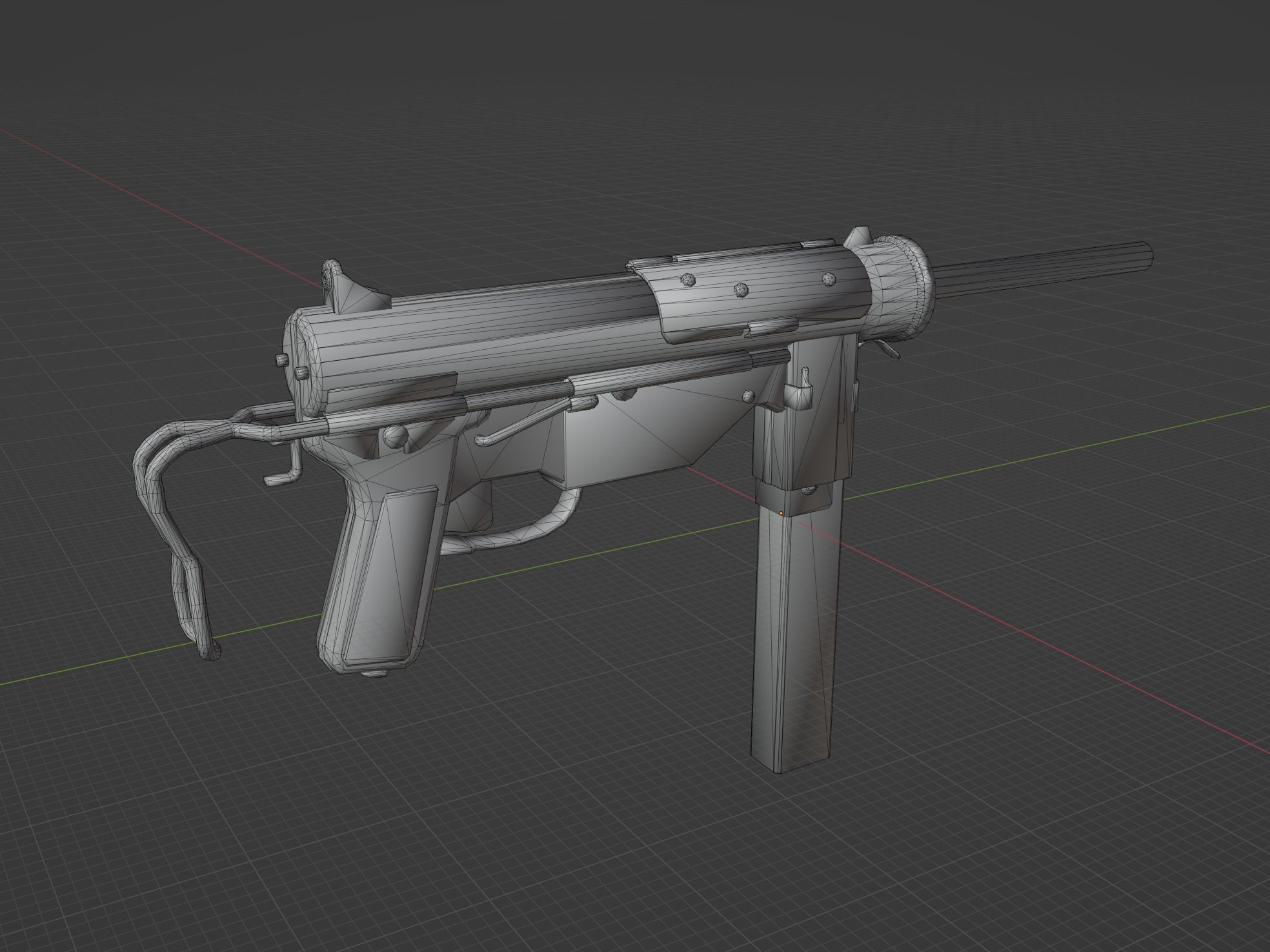 M3 Grease Gun Low-poly 3D model_4