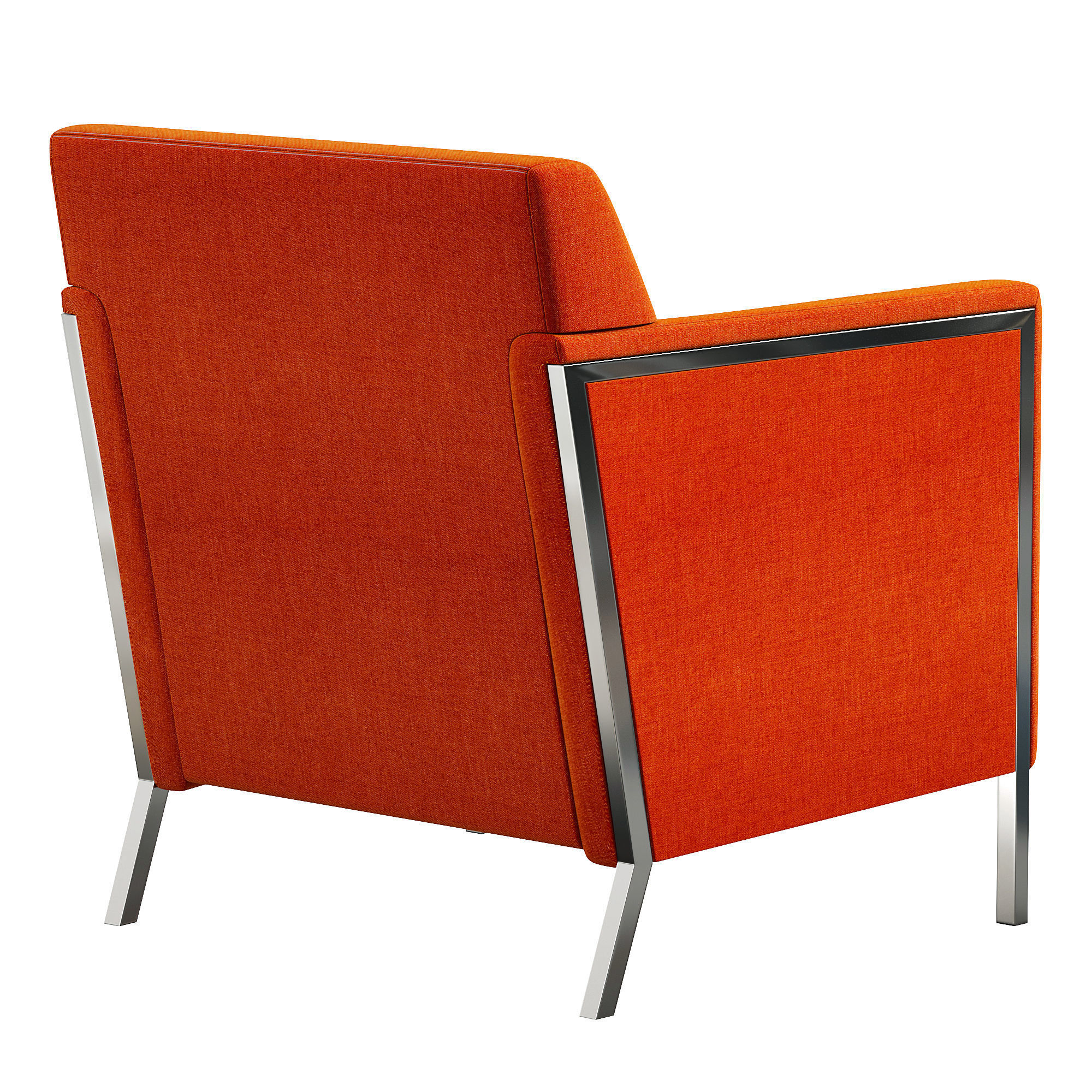 Steel small armchair by Enrico Franzolini 3D model_2