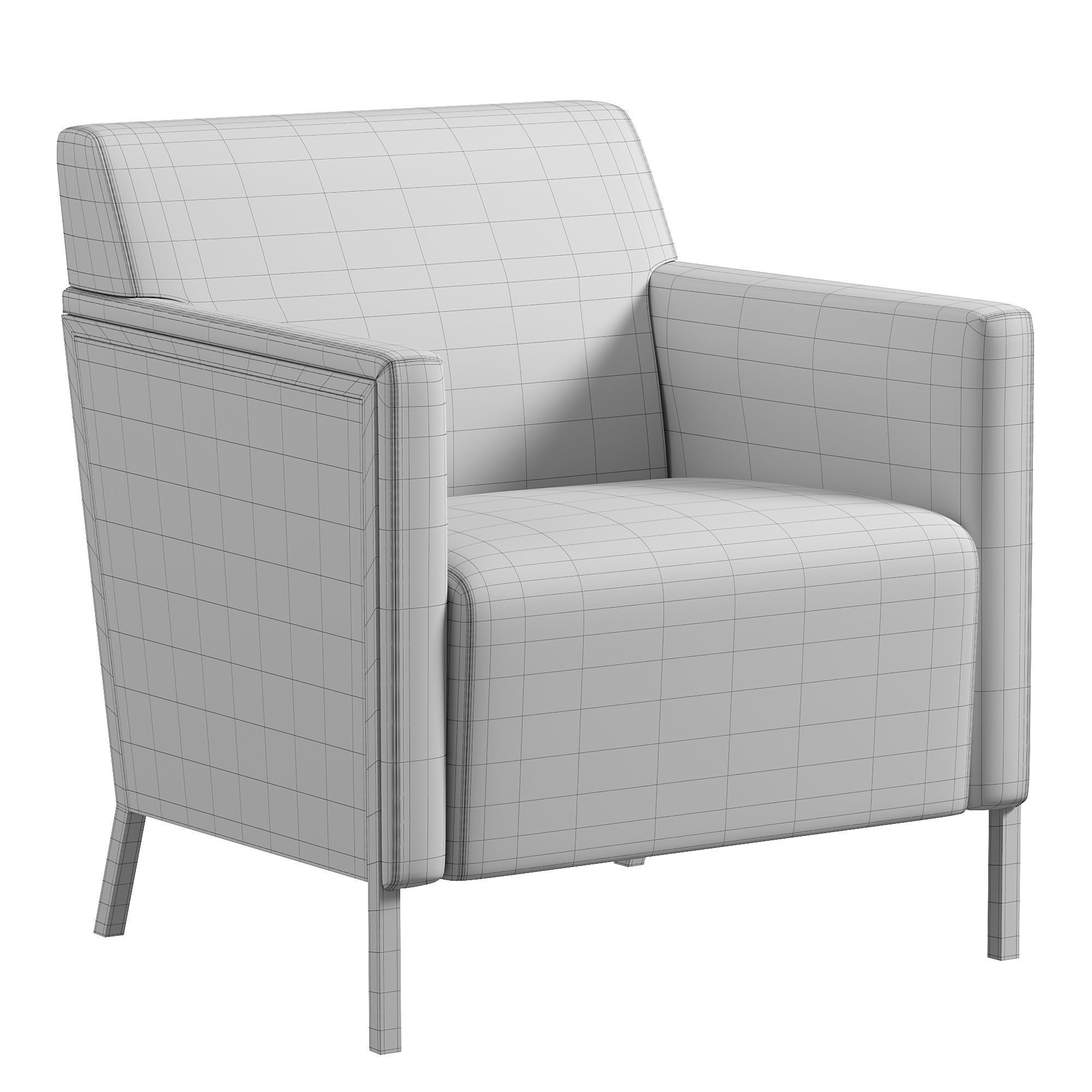 Steel small armchair by Enrico Franzolini 3D model_3