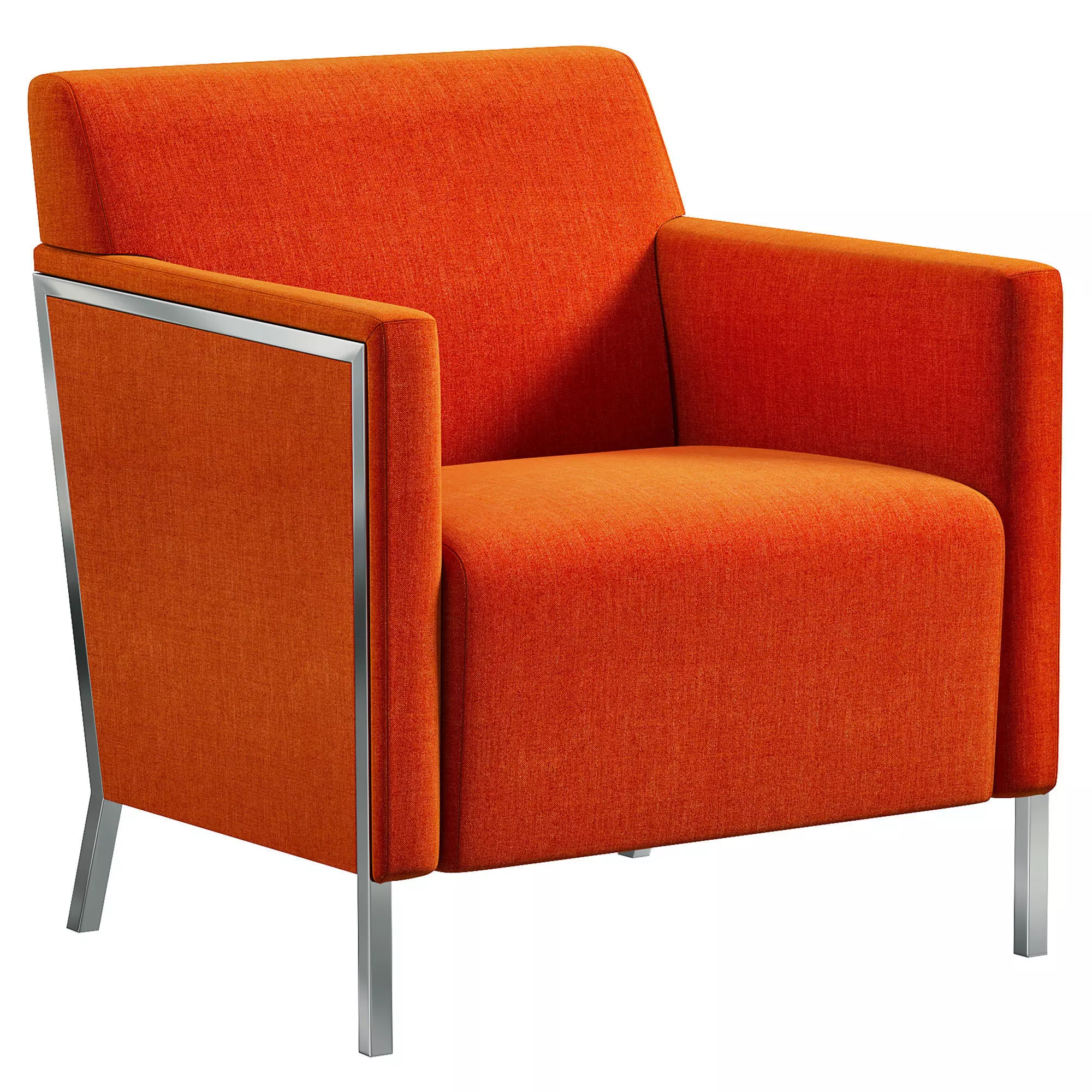 Steel small armchair by Enrico Franzolini 3D model_0