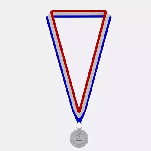 silver Medal 2nd Place 3D model